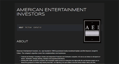 Desktop Screenshot of americanentertainmentinvestors.com