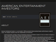 Tablet Screenshot of americanentertainmentinvestors.com
